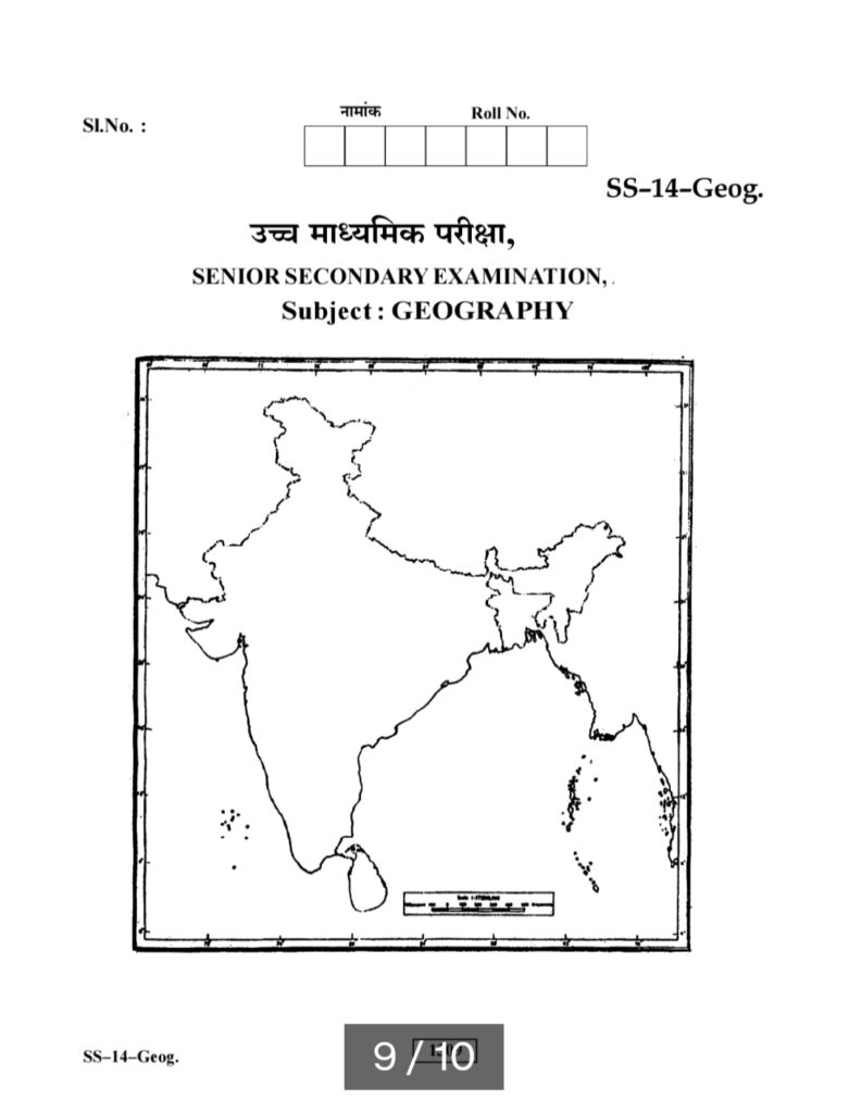 Rajasthan 12th Geography Model Paper 2023 Rbse 12th Geography Model