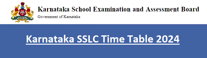 Karnataka 10th Sslc Exam Time Table 2024 Karnataka Sslc Exam Time Table ...