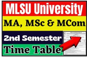 MLSU MA 2nd Sem Time Table 2024